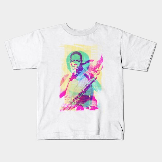 John Coltrane Kids T-Shirt by HAPPY TRIP PRESS